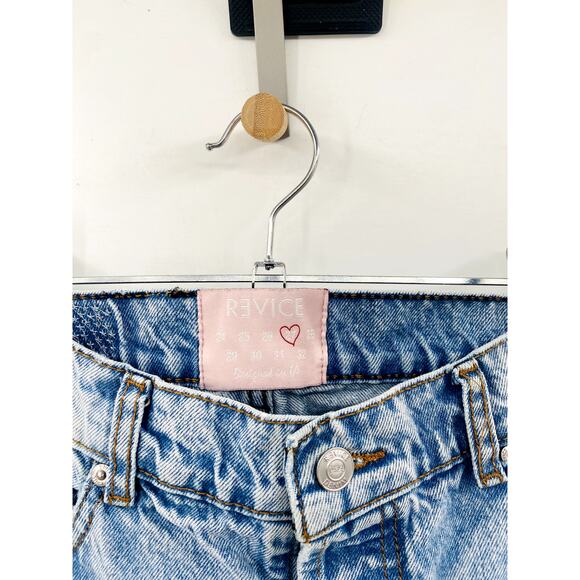 Revice Size 27 Blue Ripped Straight Leg Jeans - Picture 3 of 5